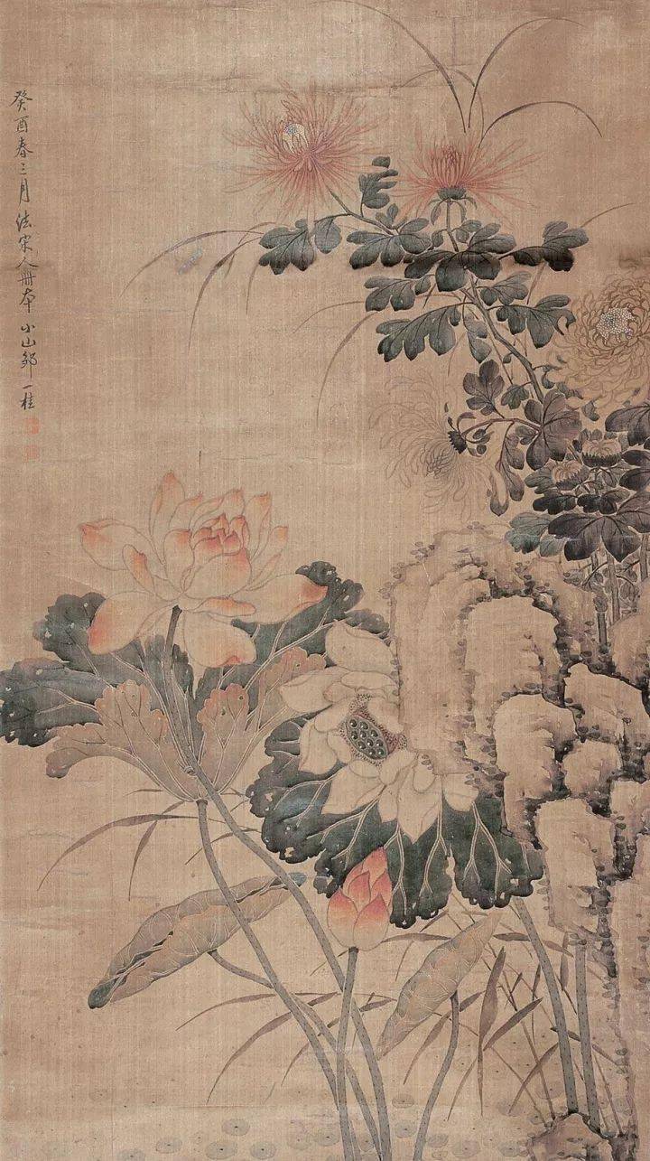 邹一桂花鸟,雅致怡然_花卉_绘画_恽寿平