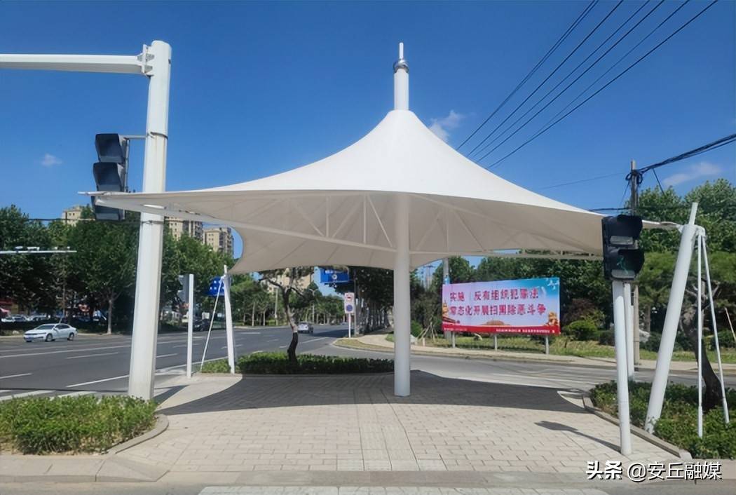 安丘新建18个景观拉膜亭,打造有亮点,有温度的城市风景线_建设_锦湖