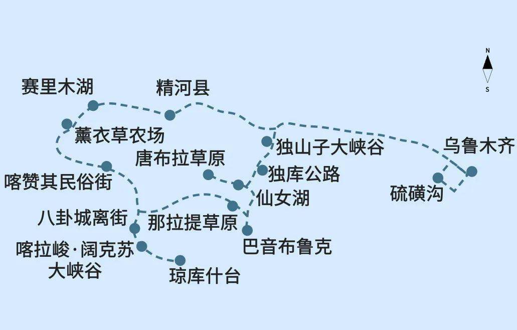 独库公路全程地图图片