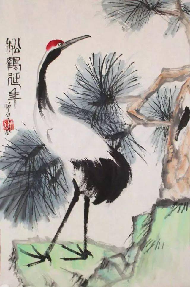 看看齐白石的鹤,不愧为大师!_篆刻_中国画_诗歌