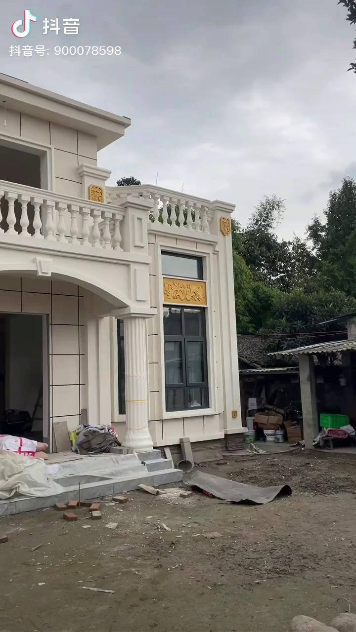农村建房入户台阶很少做1步或者7步农村自建房别墅施工队自建房施工队