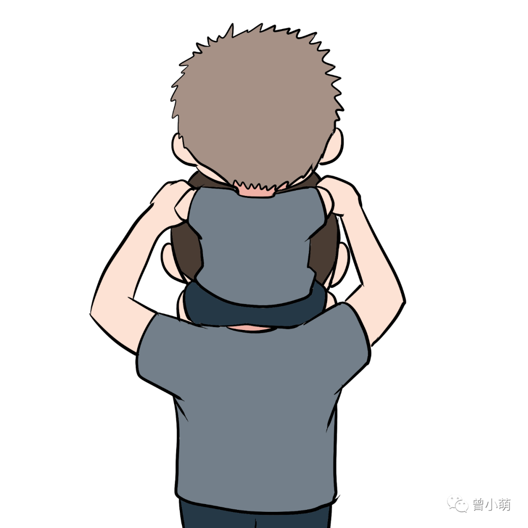"最喜欢爸爸举高高""是爸爸!"咦?"哇,都和爸爸穿一样的衣服……""咦?