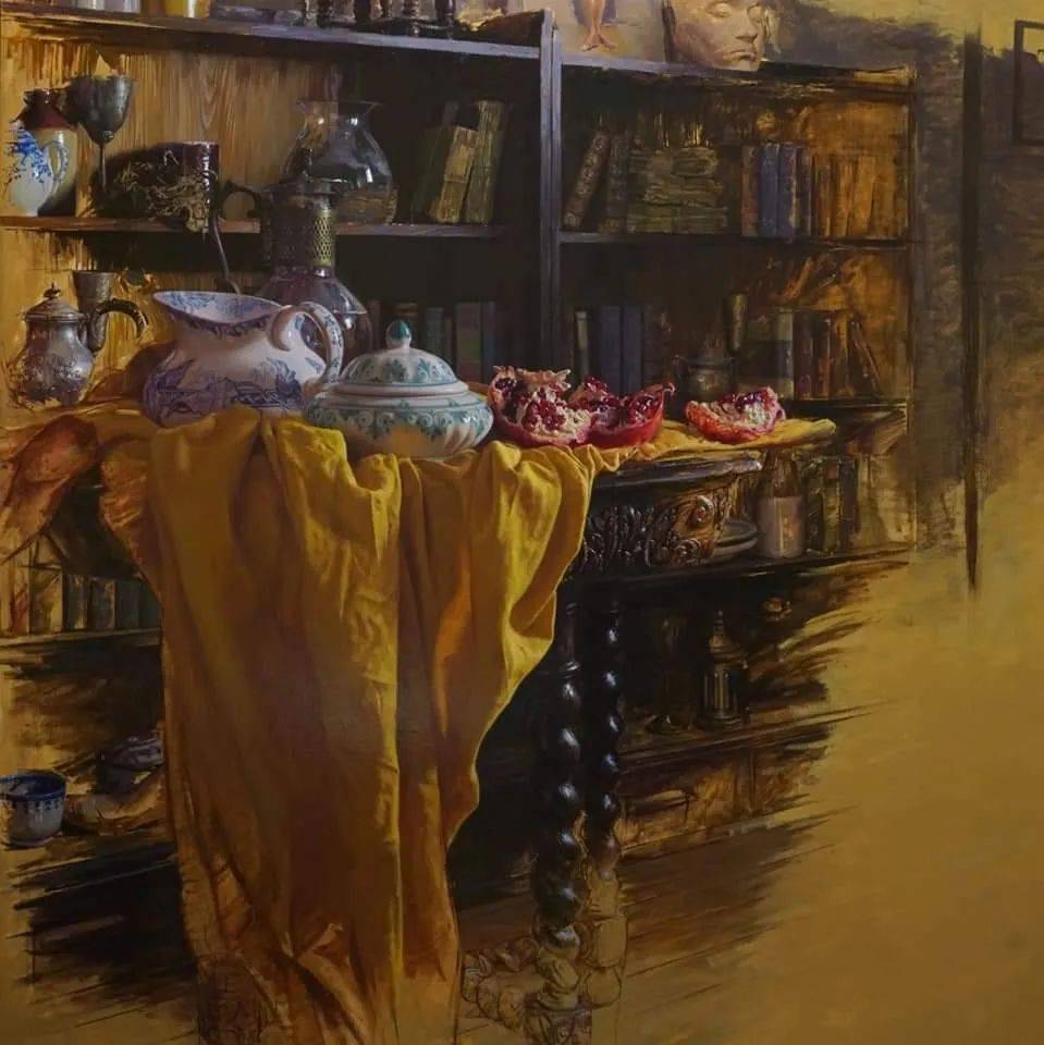 日本画家小森隼人的超写实女性油画自然文雅美上天际