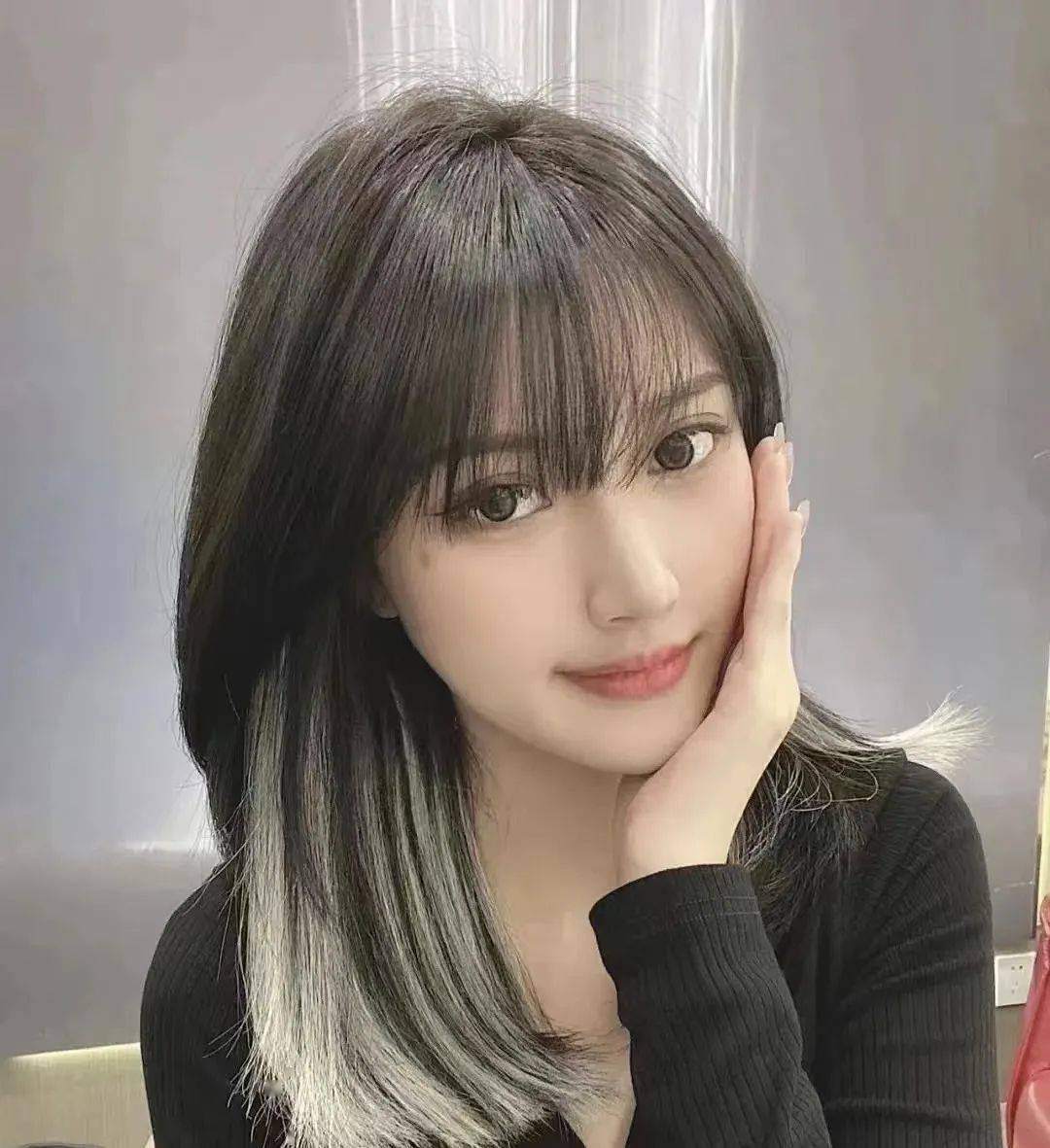 lisa同款 黑发挂耳染
