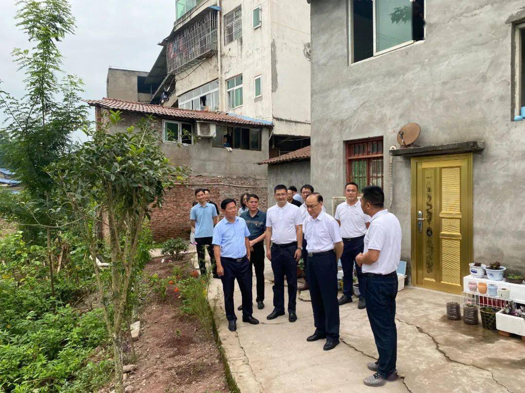 重庆市生态环境局局长余国东一行到二郎镇调研
