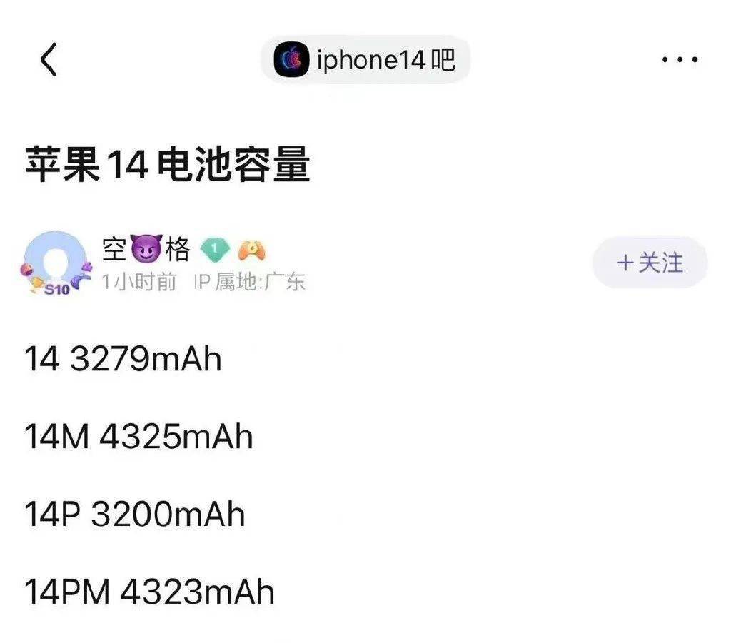 新機iphone14電池容量曝光還有古銅色版本