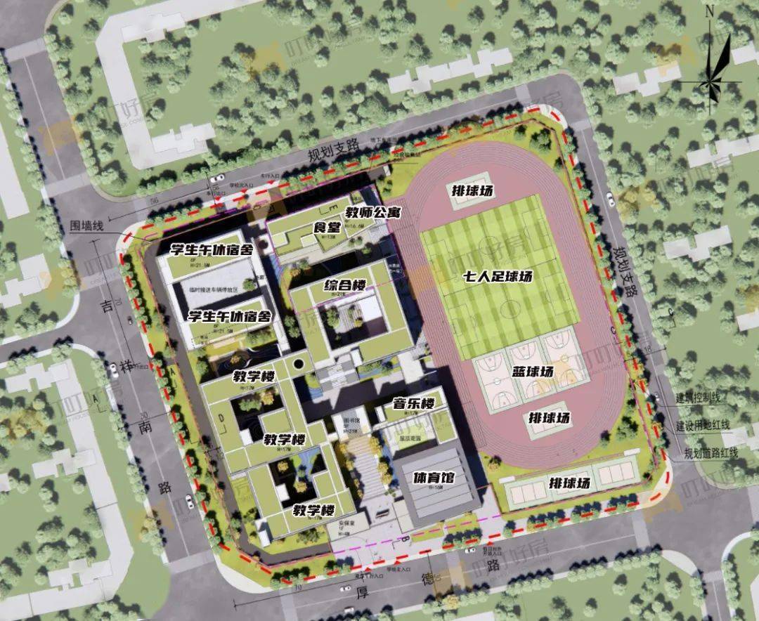 新会枢纽规划小学建设拉开帷幕!计划明年启用!_新城_图片_建筑体