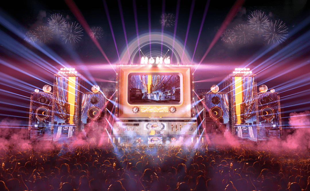 武汉巨型复古电视机将落成_欢乐谷_舞台_音节