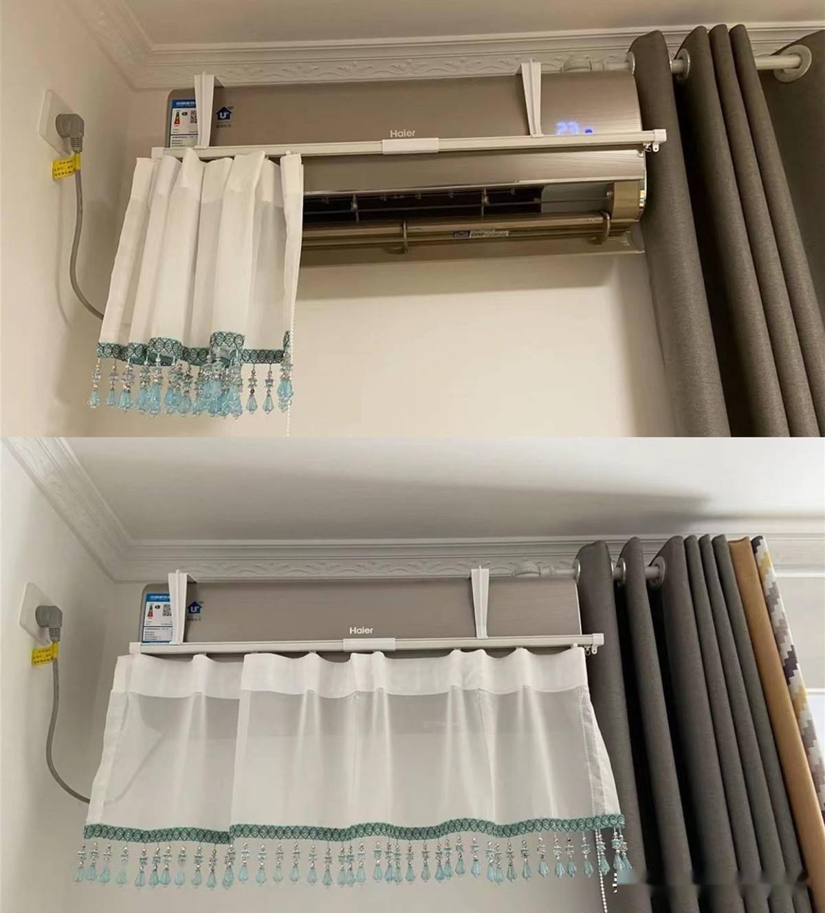 空调对着床头不花一分钱上面粘一层纱布总算能踏实睡好觉了