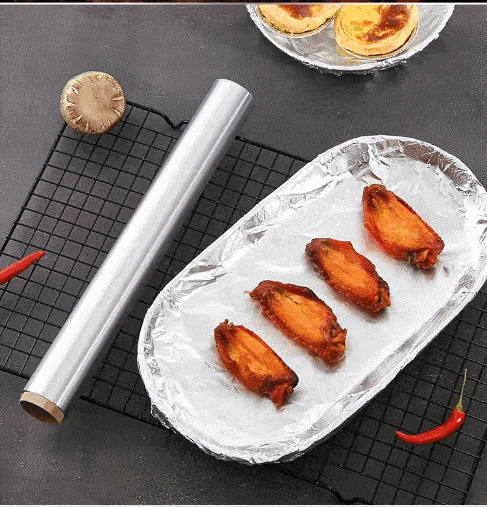 【食用级多功能铝箔锡纸/烘焙烧烤垫纸】4卷19.