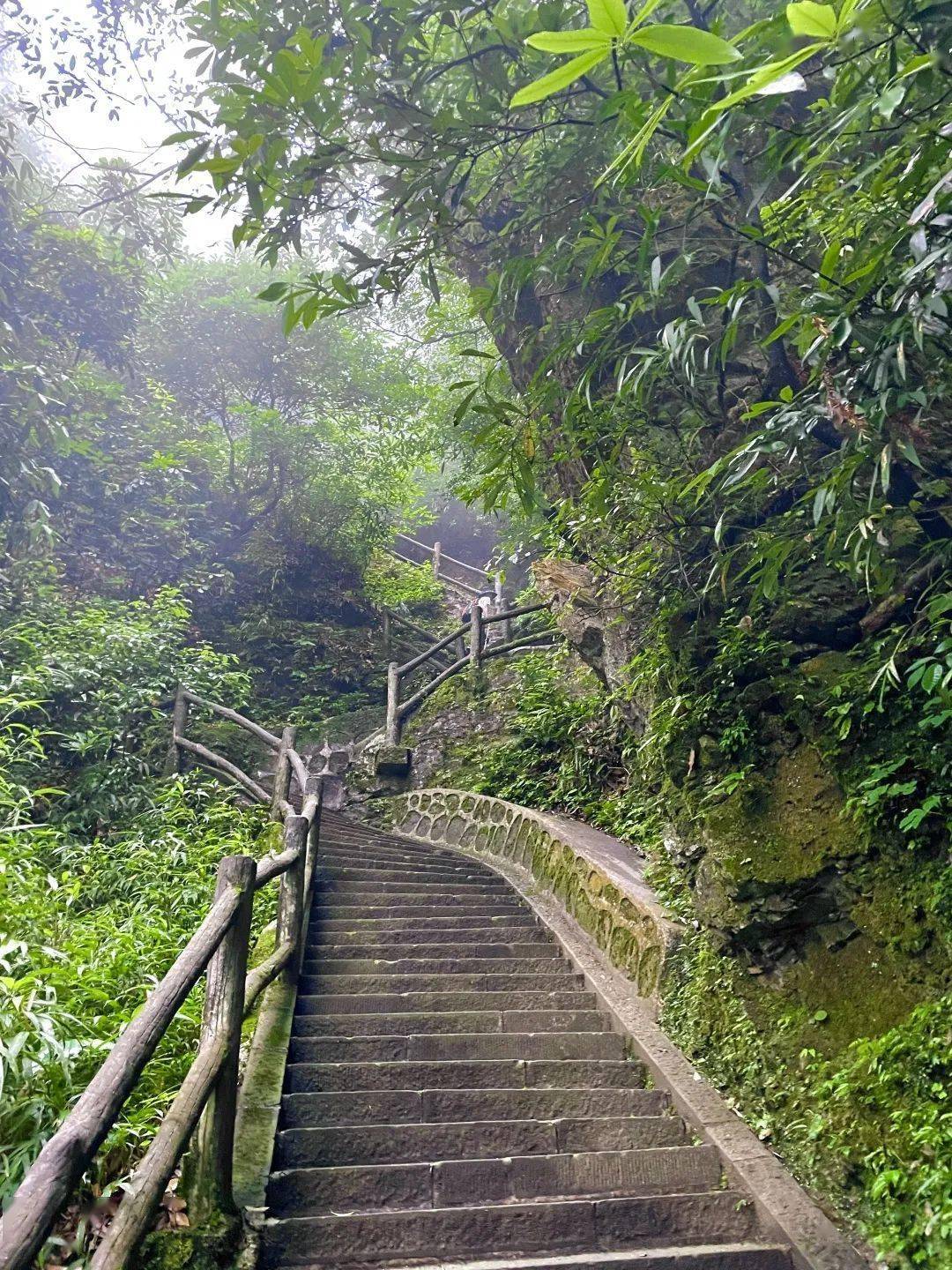 峨眉山徒步图片