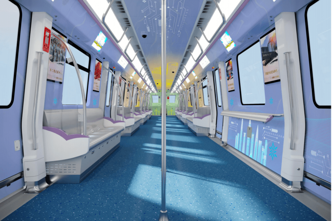 地铁12号线年底通车!车厢设计曝光,太靓啦