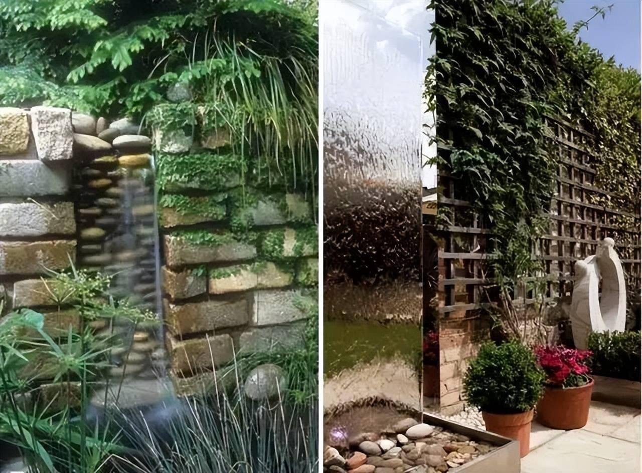 创意水景墙,就一个字"美"_花园里_网络_文旅