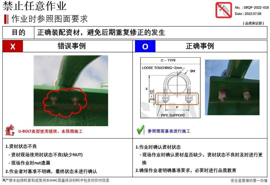 品质遵守】禁止任意作业--资材正确使用_作业_品质