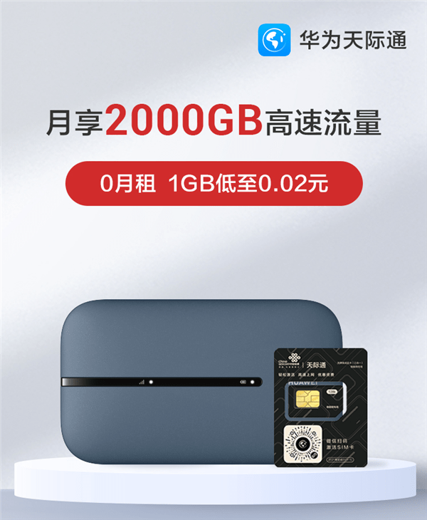华为随行WiFi 3 Pro正式开售：1GB只要2分钱