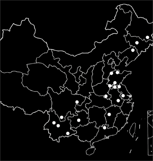 黑背景红中国地图壁纸图片