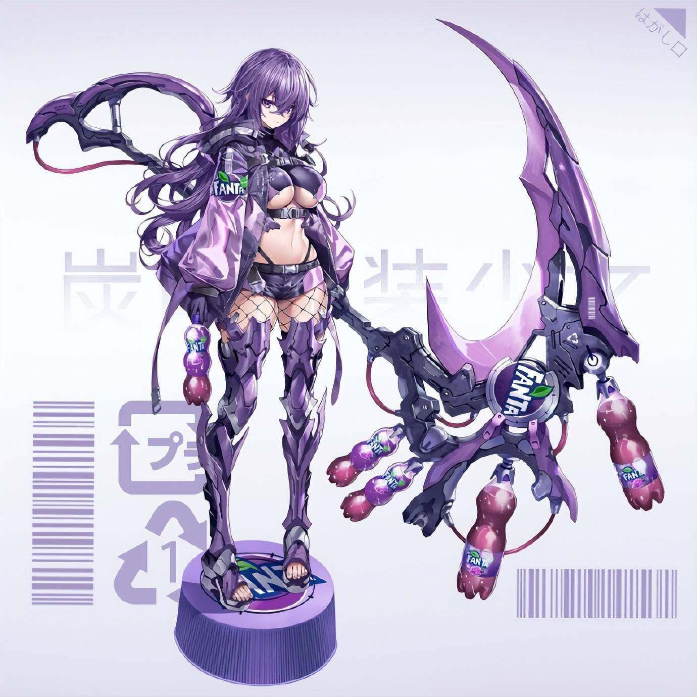 碳酸饮料也出机娘碳酸武装少女概念设计