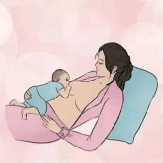 躺着哺乳正确姿势图片图片