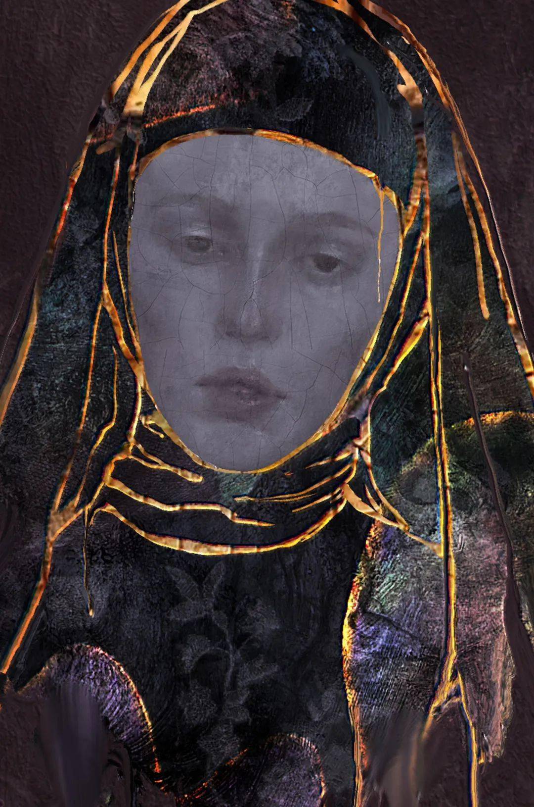 亚洲插画talks树下野猴氛围感拉满的厚涂人物插画有一种说不出的美感