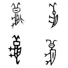 在甲骨文和金文中有很多秋字的不同字体,虽然写法略有不同,但基本上