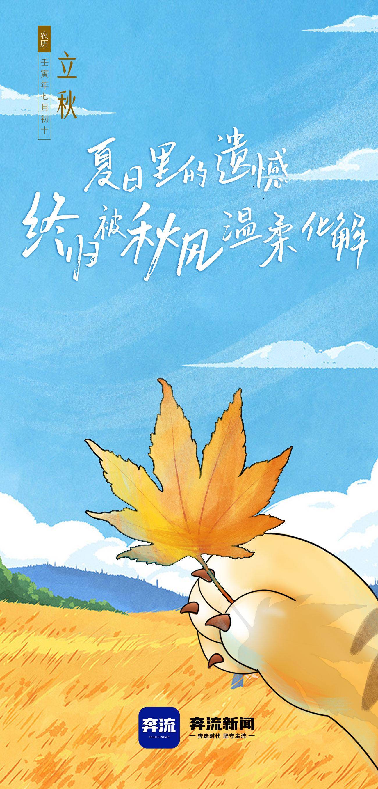 今日立秋丨迎着秋风向前走_落叶_节气_夏天