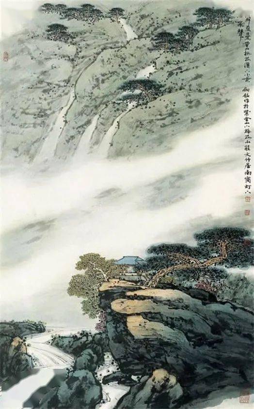 新金陵画派画家秦剑铭的山水画作品_波罗蜜_般若_书画