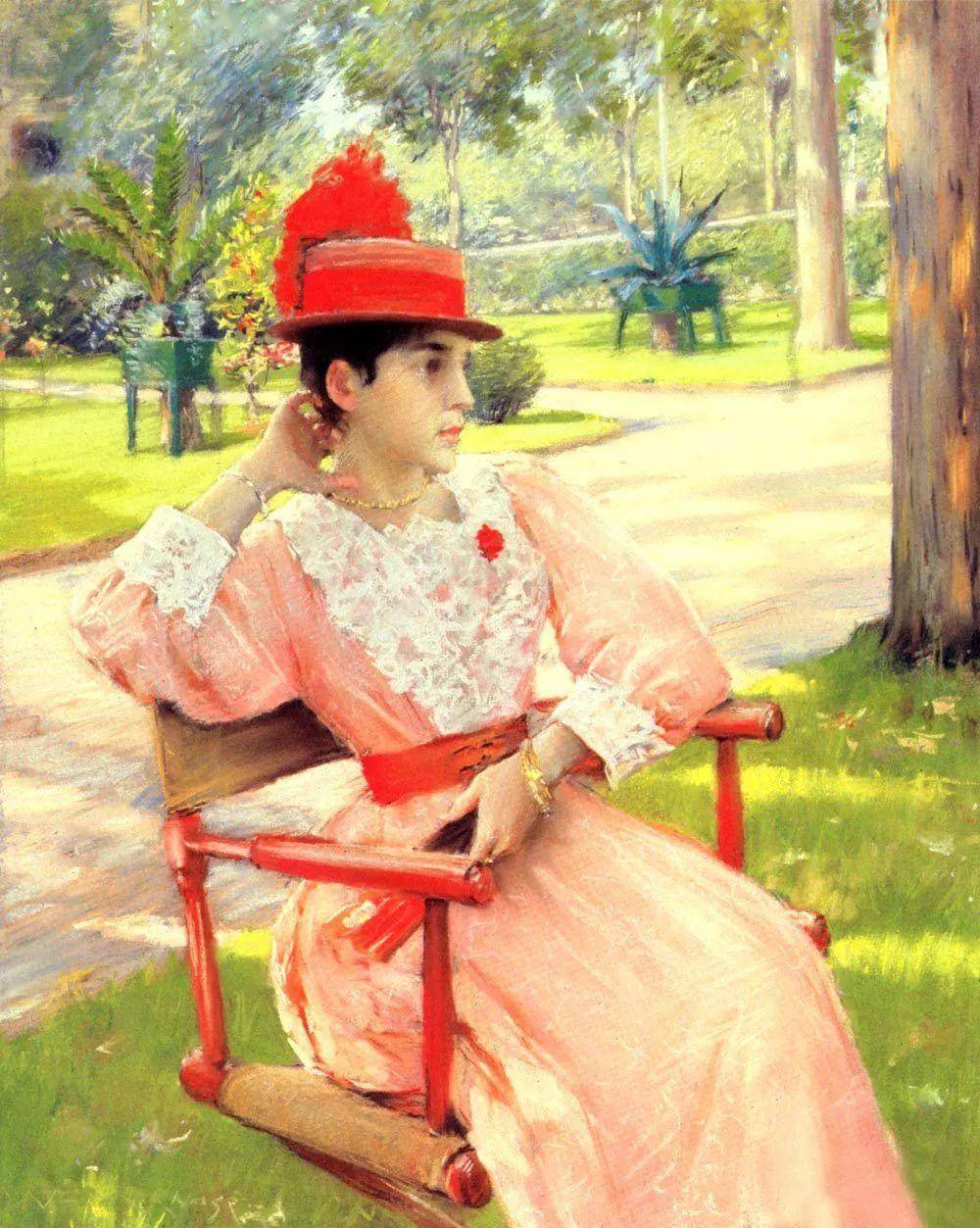 in white, aka portrait of irene dimock》《hall at shinnecock》