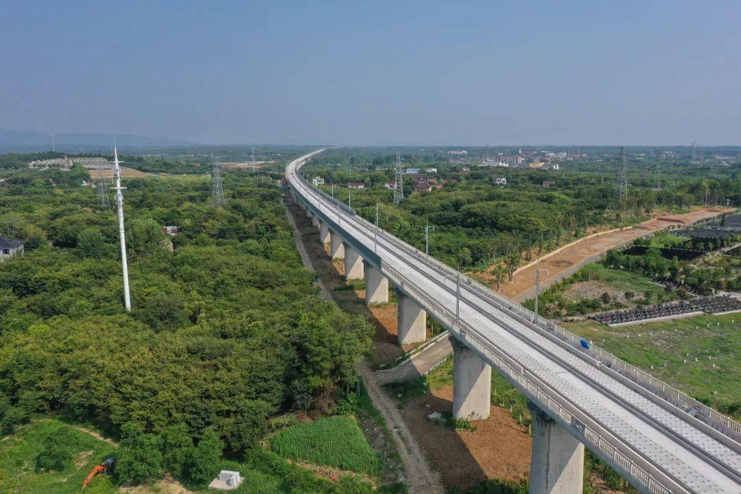 全线首个南沿江城际铁路金坛段最新进展