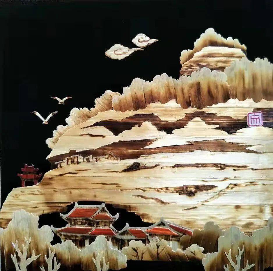 庄浪县"三区"文化工作者制作的非遗作品——麦秆画_民间_平凉_习所