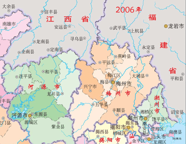 梅州这个县原属江西,后来才划归广东