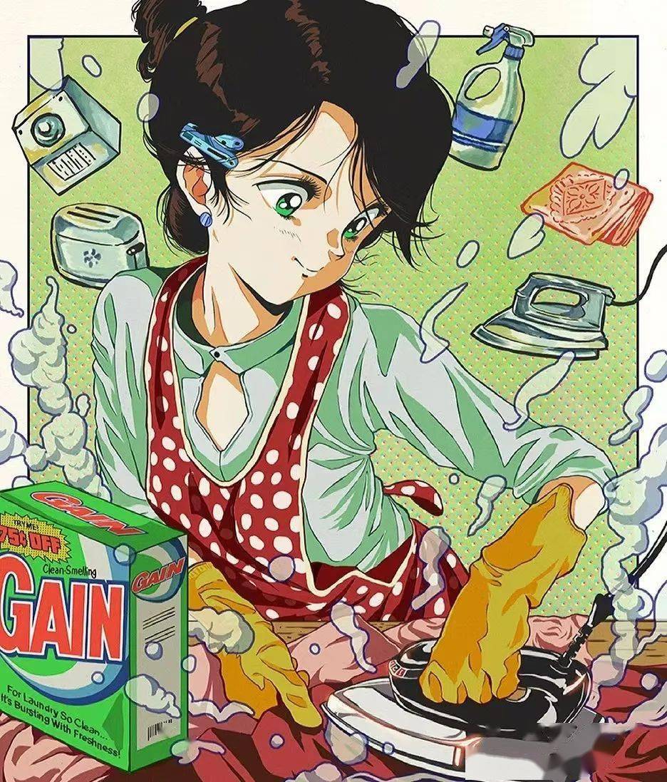 插画| 危险又迷人的美少女,看完梦回90年代!_hwang_作品_jin