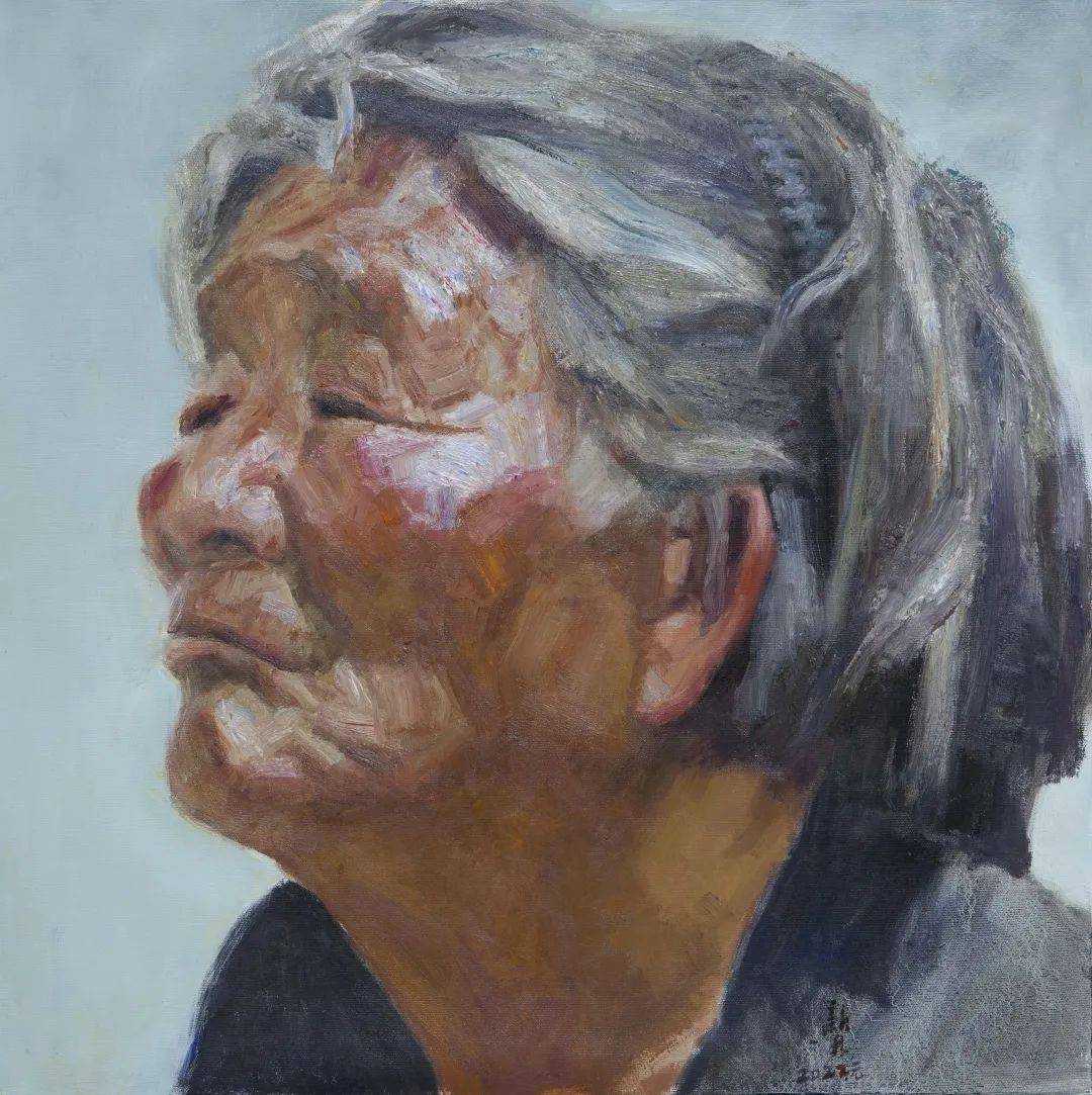 150x150cm布面油画2022年周宁《杏子熟了》150x180cm布面油画张耕耘