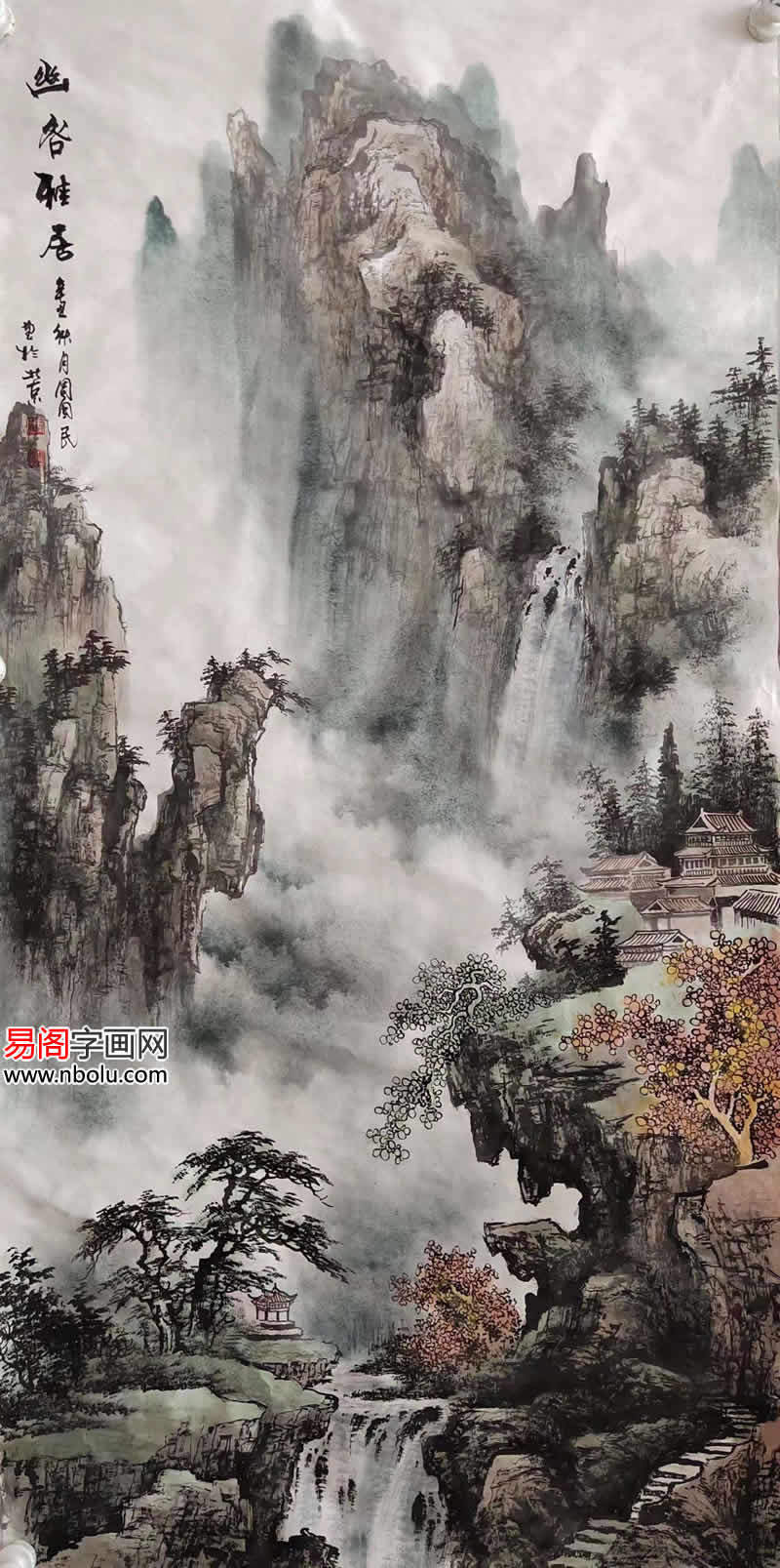 周国民山水画:江上清风,山间明月,与广阔的山水,安放一身自在_作品_山