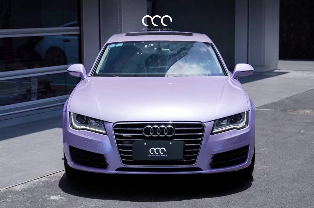 奥迪a7漫彩改色膜 pet渐变亮面银幻紫,宛如紫色的盛宴_全国_奥迪_紫色