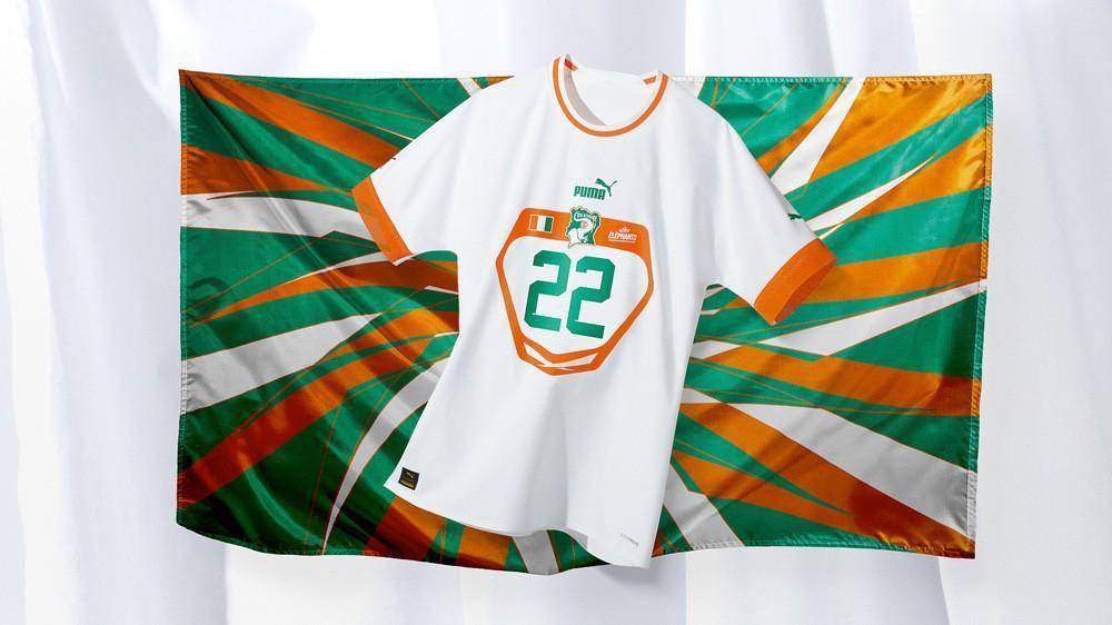 科特迪瓦国家队2022/23年客场球衣发布_drycell_球员_衣领