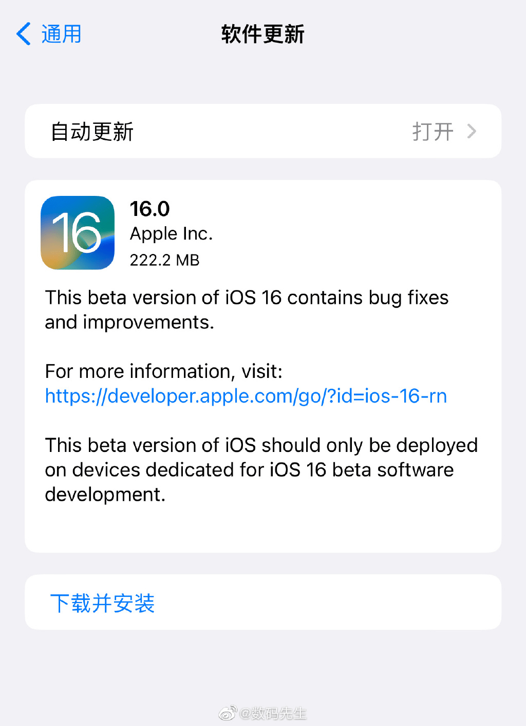 ios 16.0 20a5358a