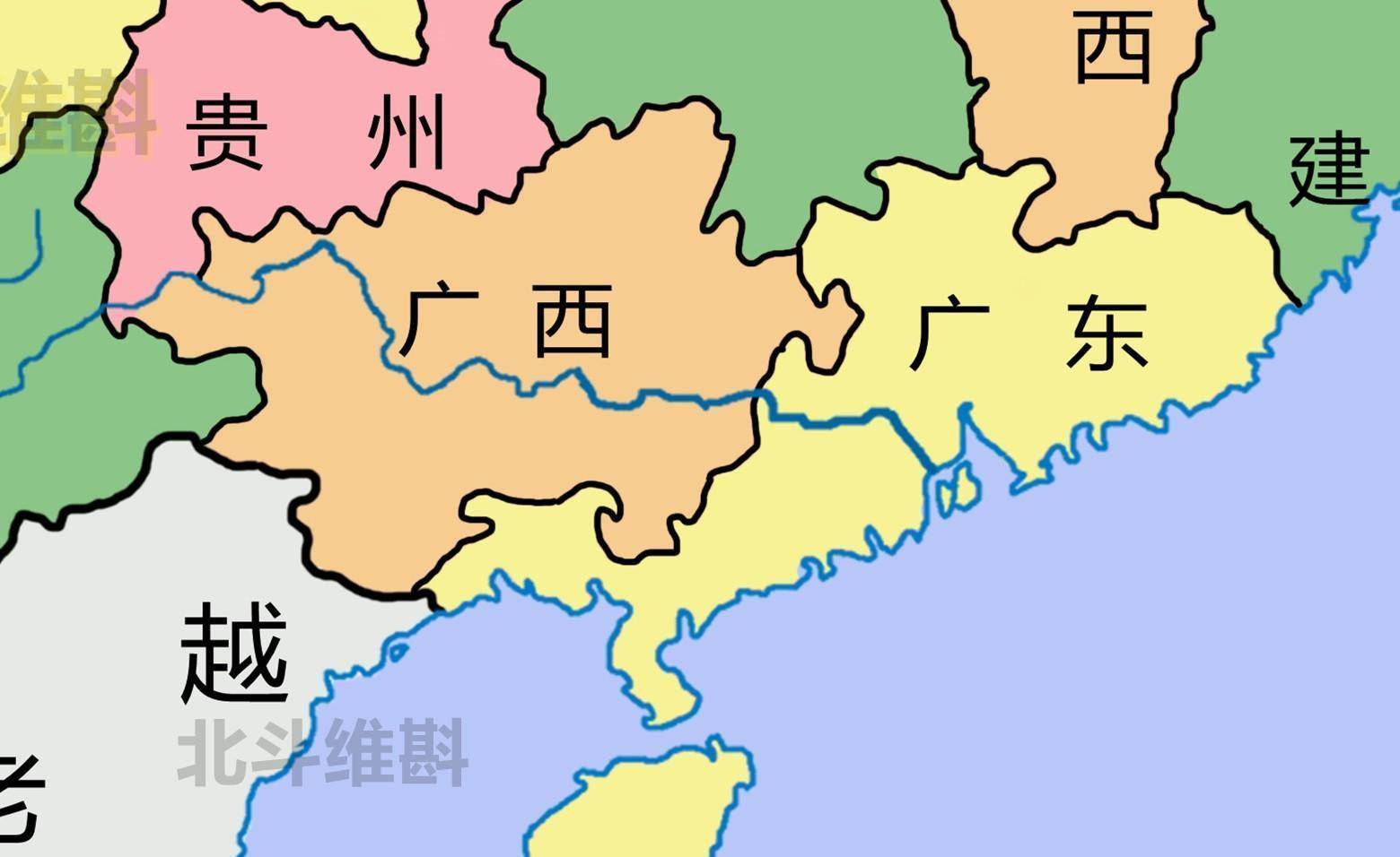 珠江流经省份图片