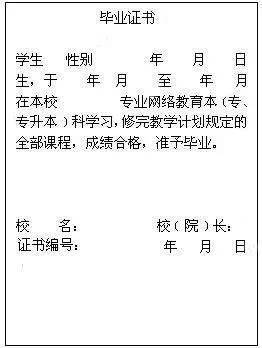 网络教育本科证书图片