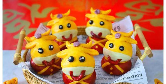 教你做金牛馒头,不用酵母,暄软香甜寓意好,孩子最爱_南瓜_面团_面点