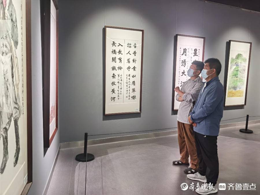海峡两岸（聊城）书画名家共绘母亲河书画精品展正式开幕_黄河_作品_展览