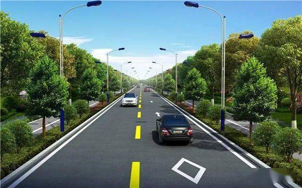 交通要道,道路全长198米,道路红线宽18米,设计时速30公里,双向两车道