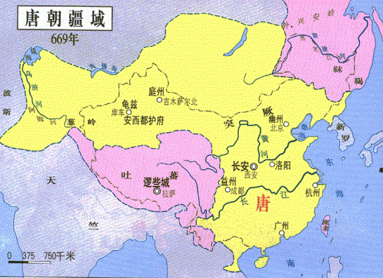 唐朝地图开元图片