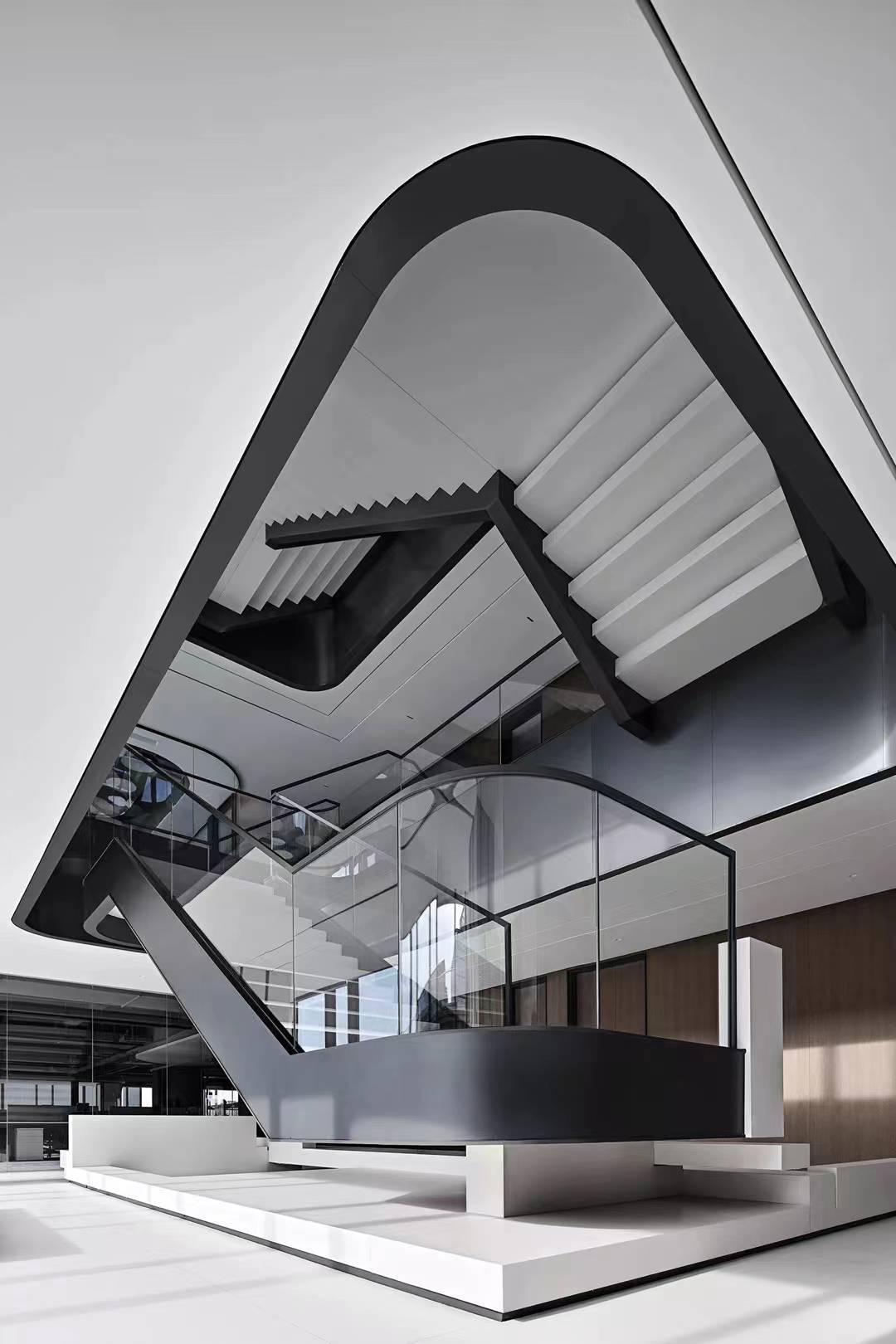 楼梯还可以这样设计?美爆了_线形_吊杆_支座