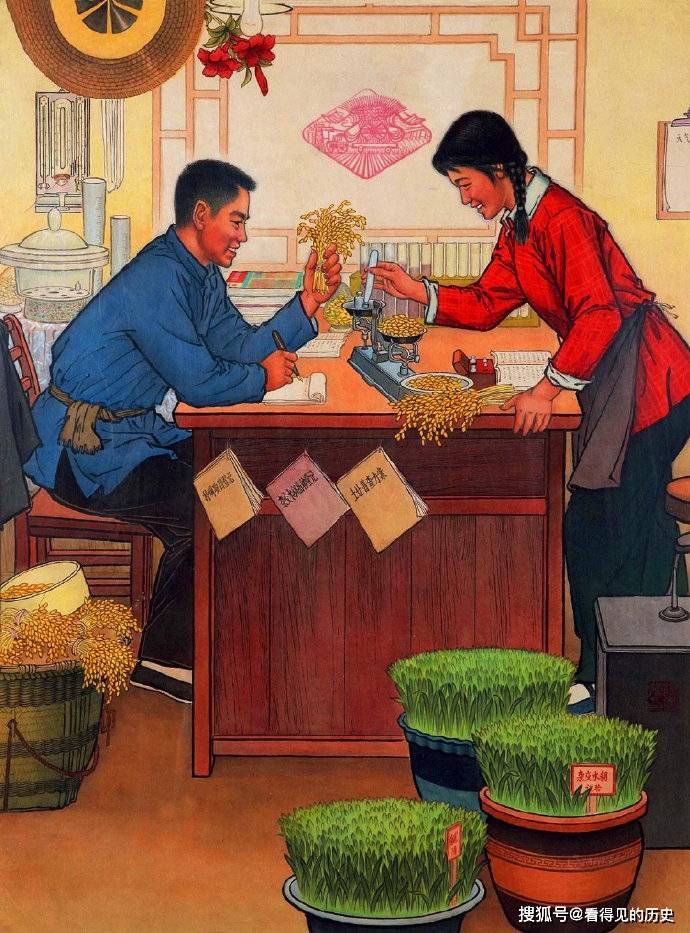 70年代宣传画 到处是丰收的景象 可实际上呢?_版画_赵晓沫_廖有楷