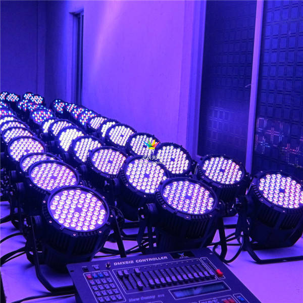 64 led帕灯作用 系列 背面 54颗防水防雨ip65专业全彩演出led舞台帕灯