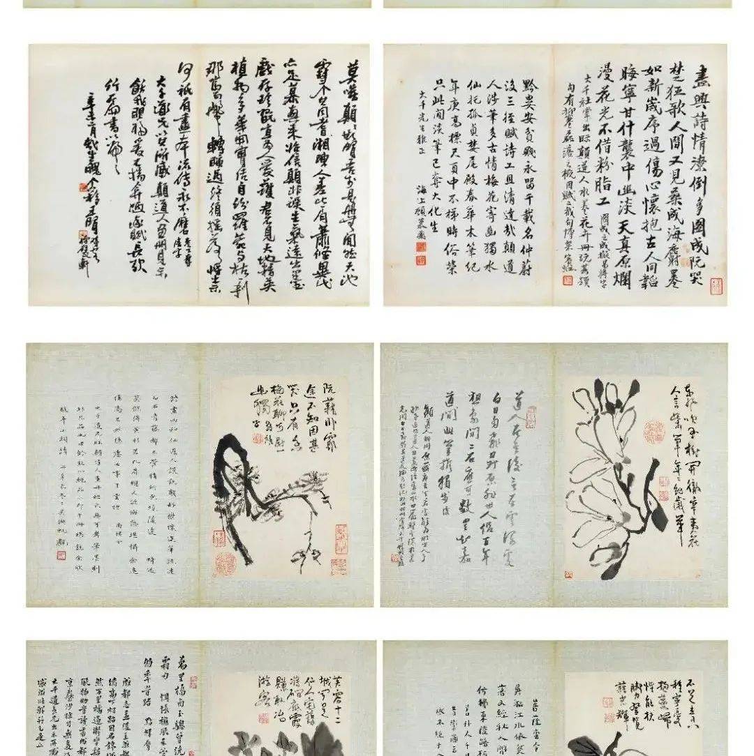 清古奇逸:颠道人花卉逸品册_cm_水仙_芙蓉