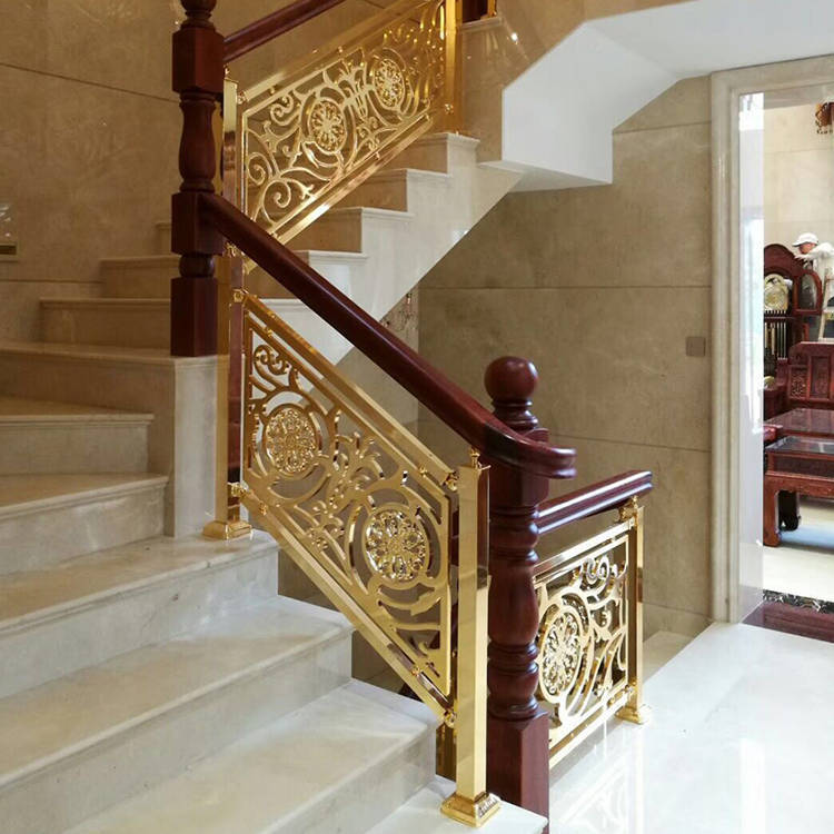 办公大楼铝艺楼梯 欧式铝栏杆新组合设计效果图_护栏_阳台_材质