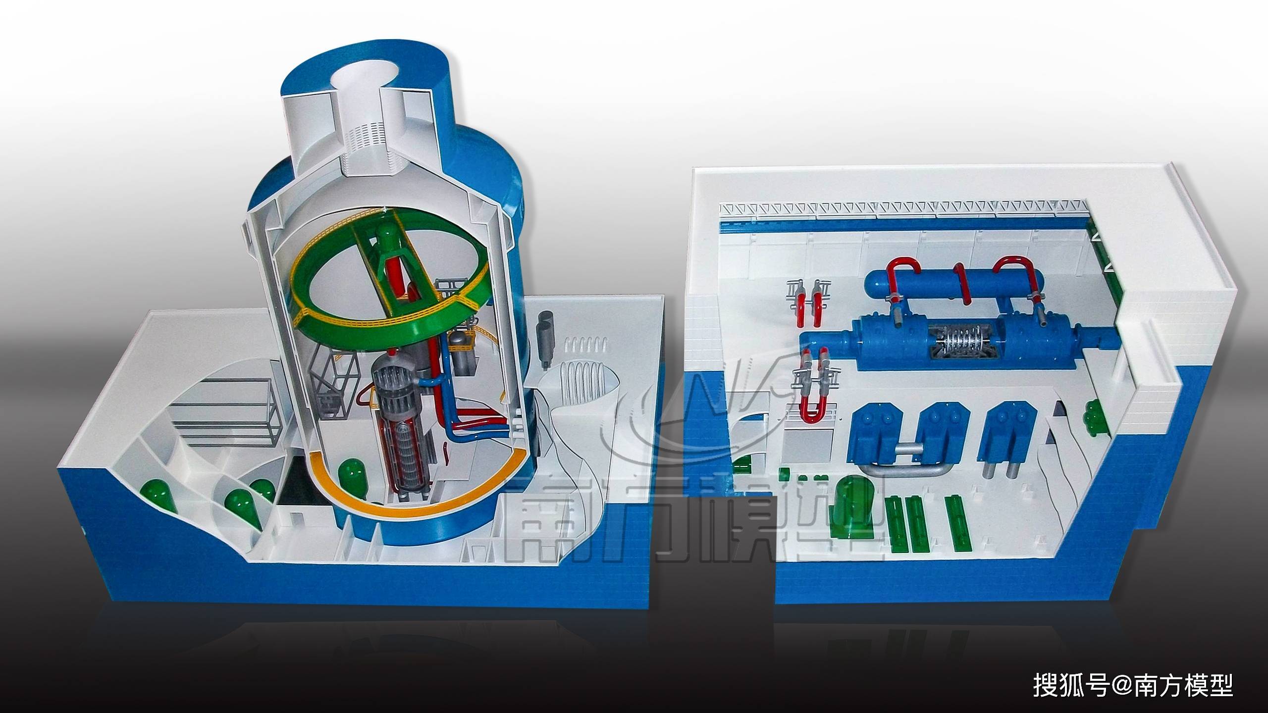 华龙一号核电站沙盘模型是怎样制作的