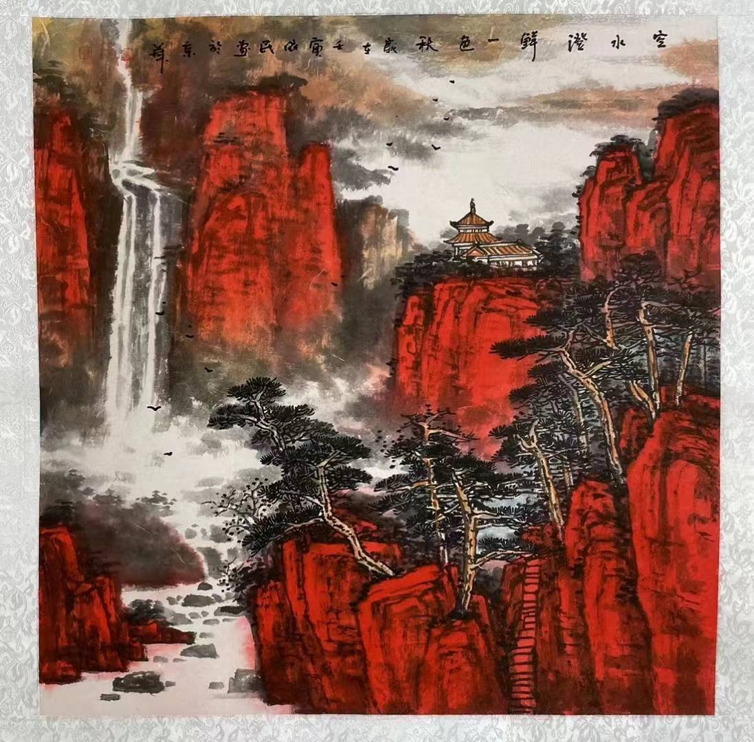 中国"太行红"红色山水画开拓者——王依民作品赏析_北京_丹青_水墨