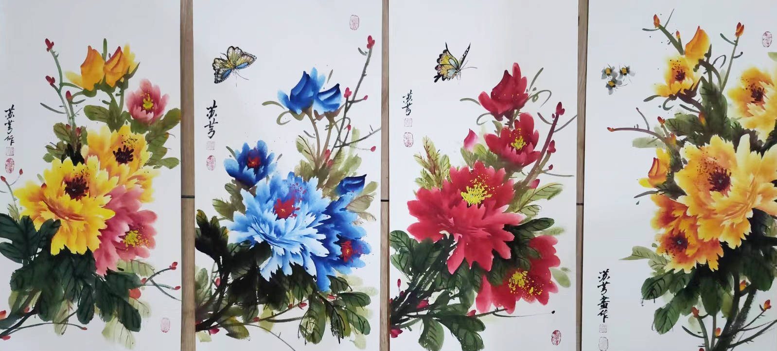 苏芳——当代知名画家_牡丹_葡萄_中国